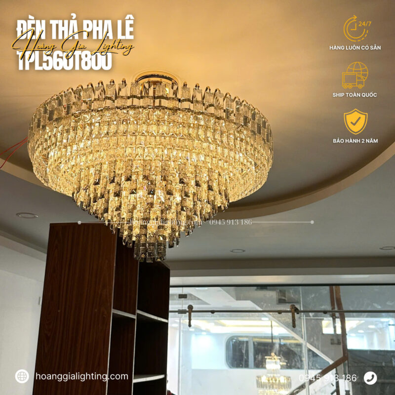 đèn trang trí nội thất của mọi nhà Đèn thả pha lê TPL560T800