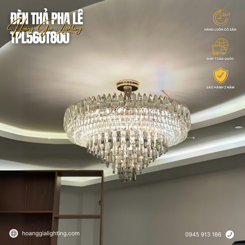 đèn trang trí nội thất của mọi nhà Đèn thả pha lê TPL560T800
