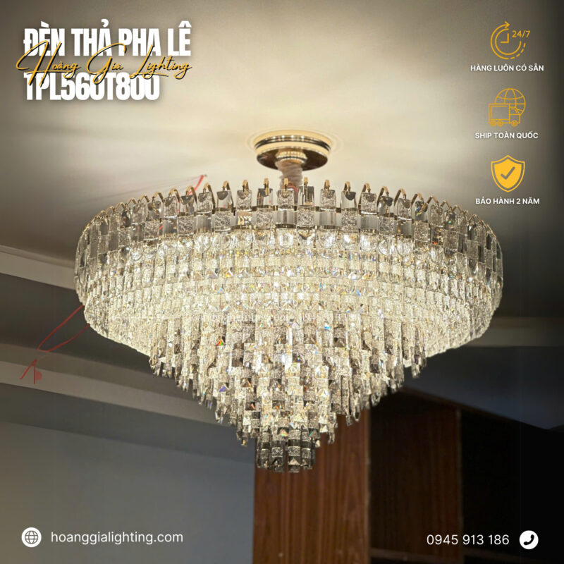 Đèn thả pha lê TPL560T800