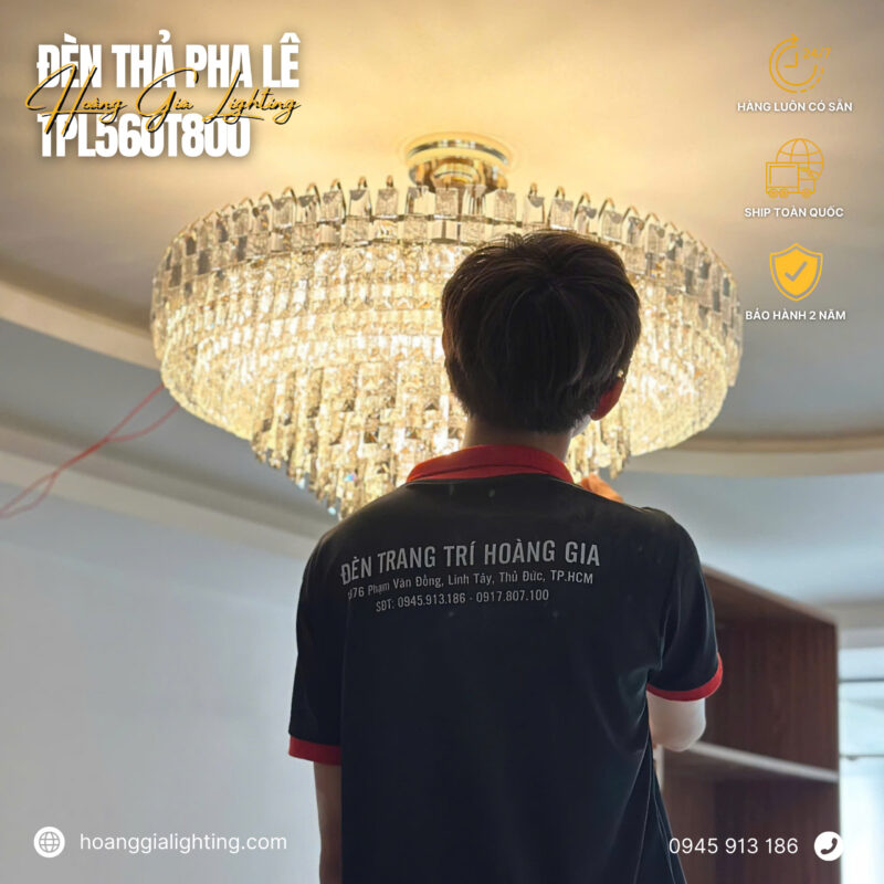 Đèn thả pha lê TPL560T800