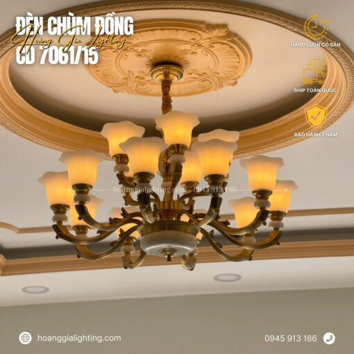 Đèn chùm đồng cổ điển CĐ 7061/15