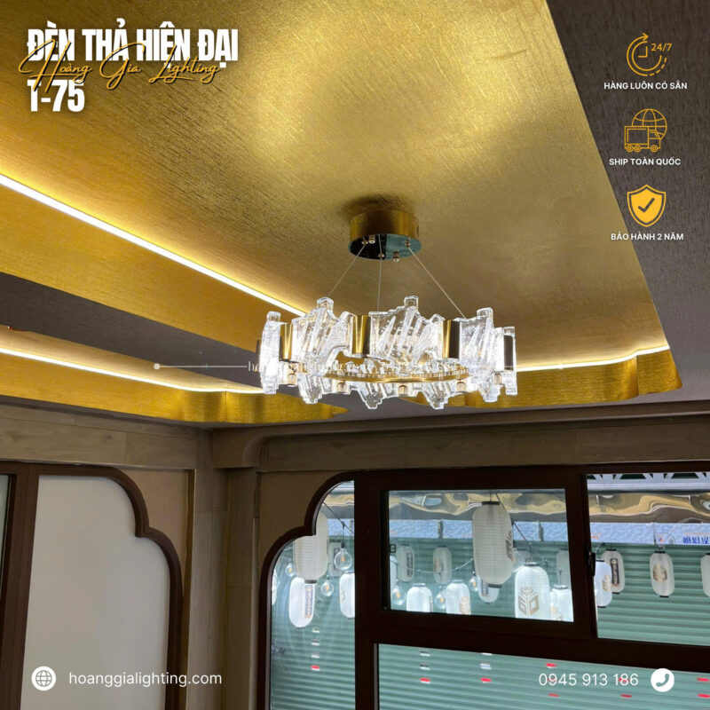 đèn trang trí nội thất của mọi nhà Đèn thả pha lê T-75