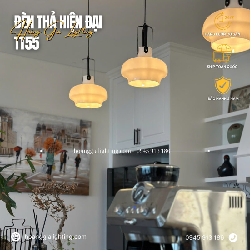 Đèn thả thủy tinh TT55 Chao Đục