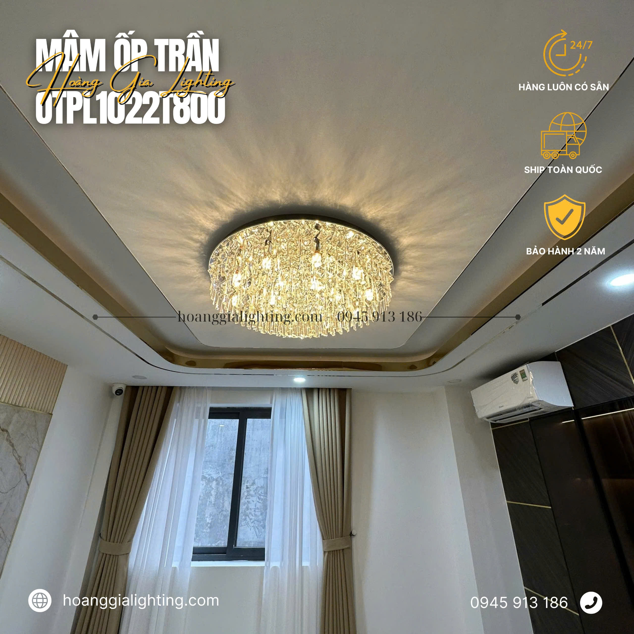 Đèn mâm pha lê OTPL1022T800 Đèn mâm pha lê OTPL1022T800