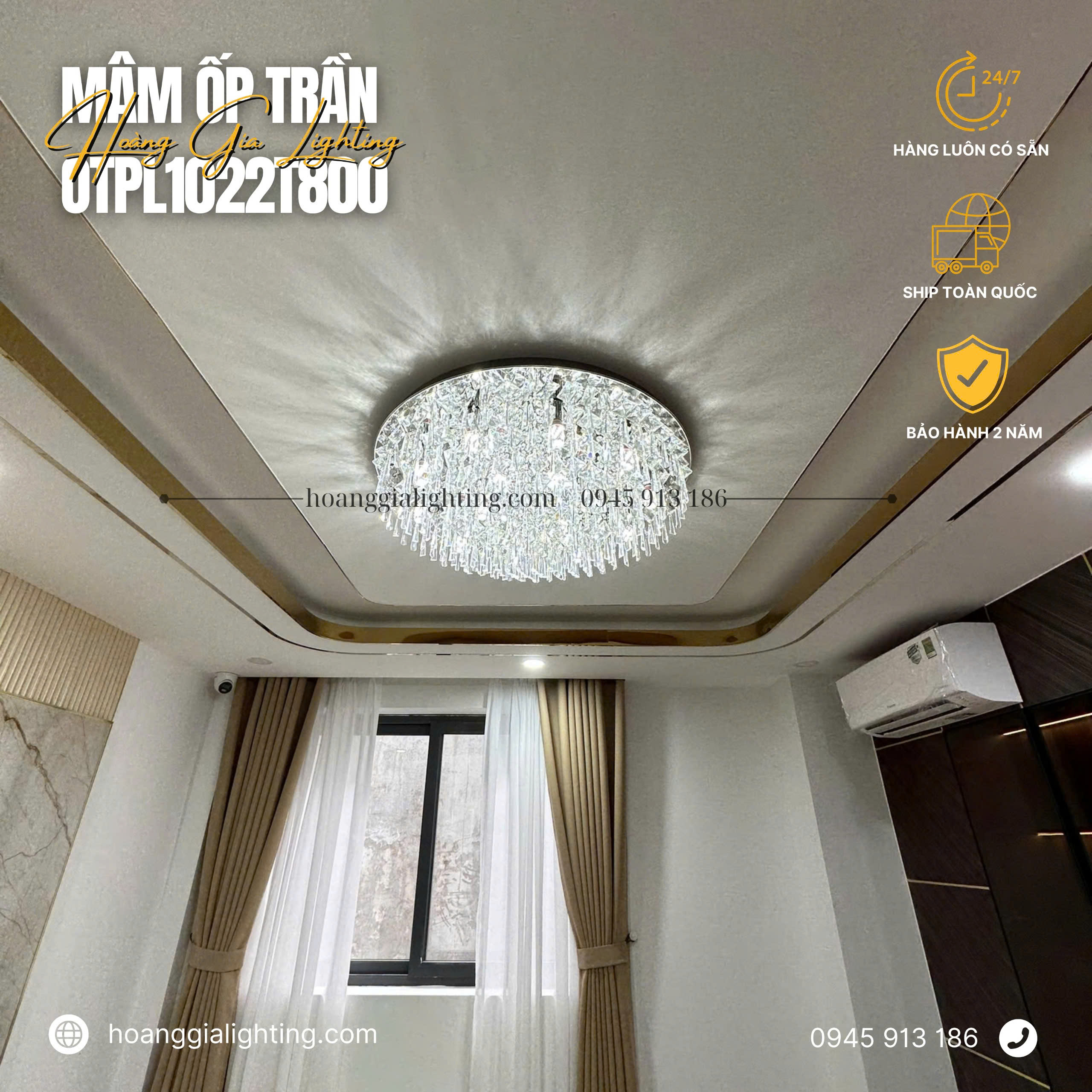 Đèn mâm pha lê OTPL1022T800 Đèn mâm pha lê OTPL1022T800