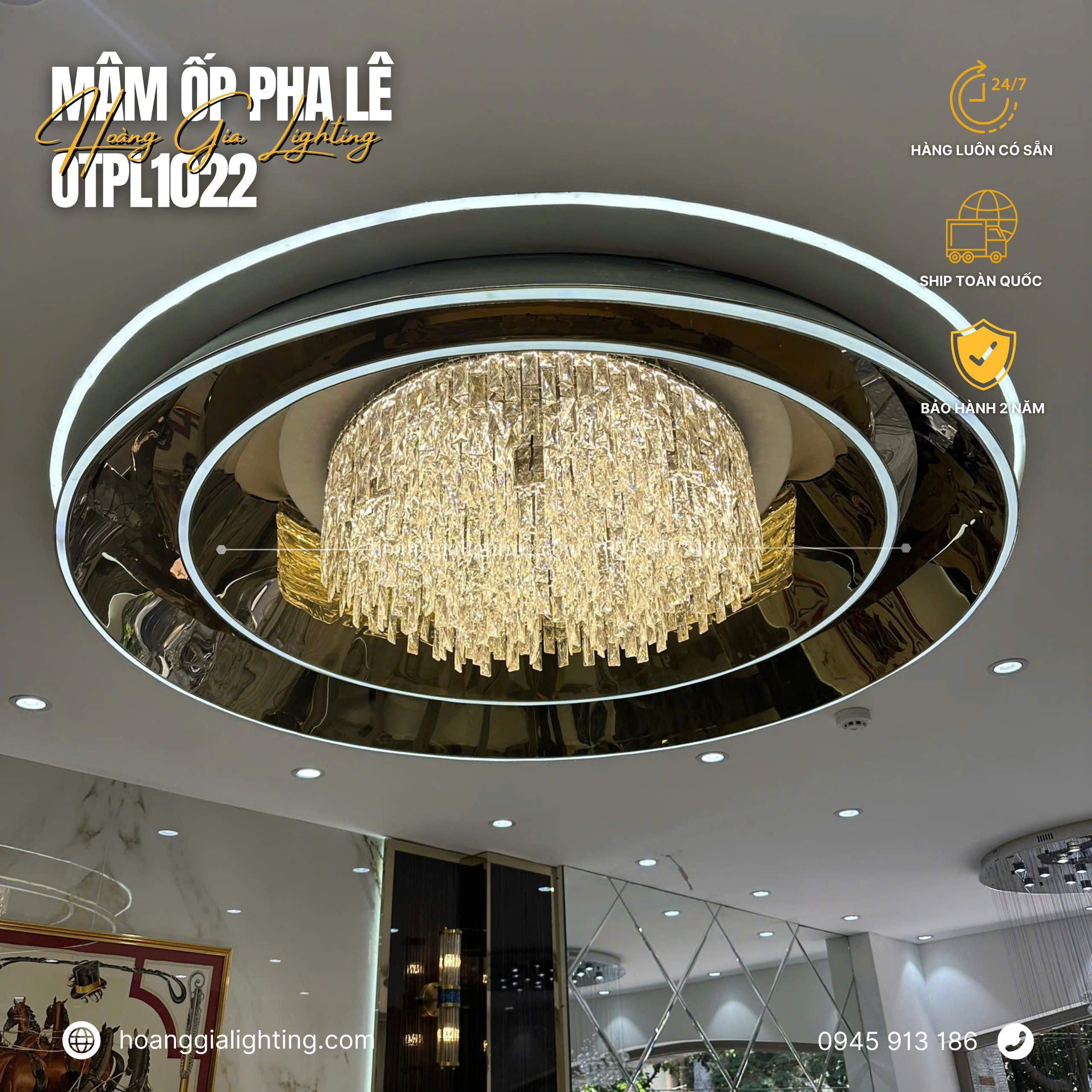 Đèn mâm pha lê OTPL1022T800 Đèn mâm pha lê OTPL1022T800