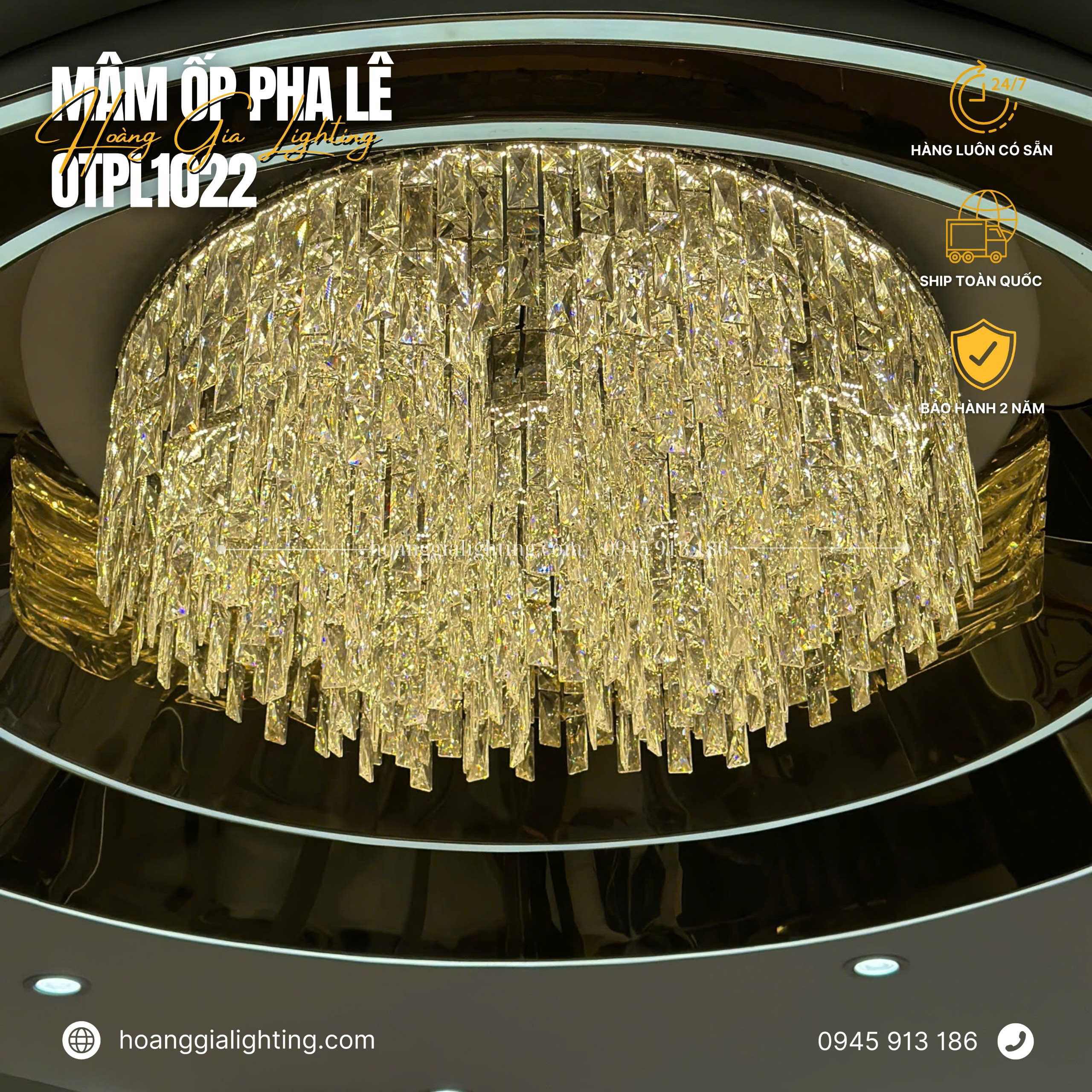 Đèn mâm pha lê OTPL1022T800 Đèn mâm pha lê OTPL1022T800