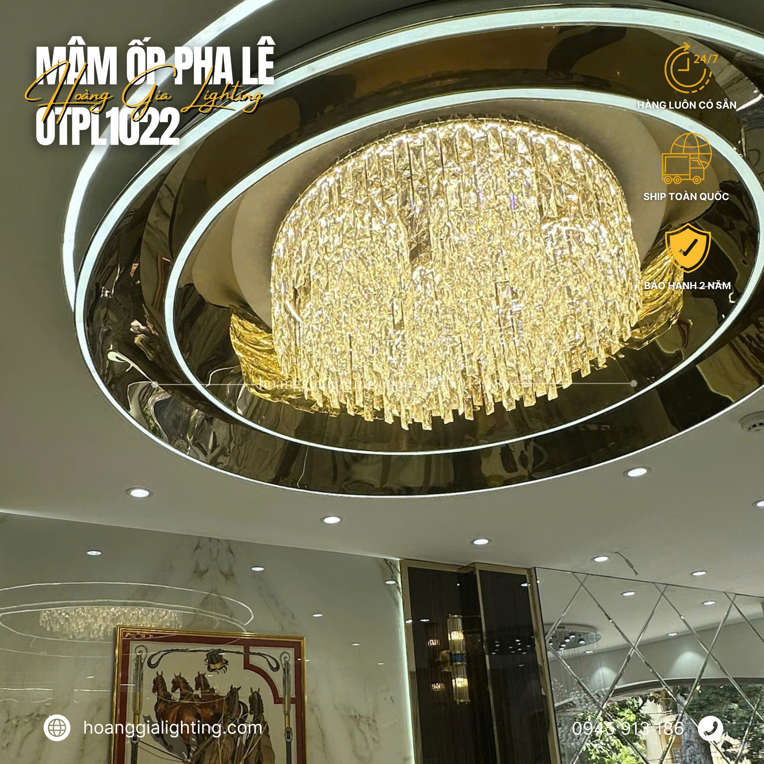 Đèn mâm pha lê OTPL1022T800 Đèn mâm pha lê OTPL1022T800