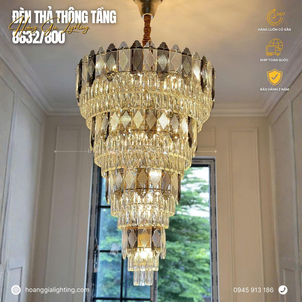 Đèn thả thông tầng CODE 8632/800 Đèn thả thông tầng CODE 8632/800