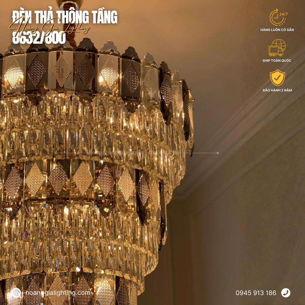 Đèn thả thông tầng CODE 8632/800 Đèn thả thông tầng CODE 8632/800