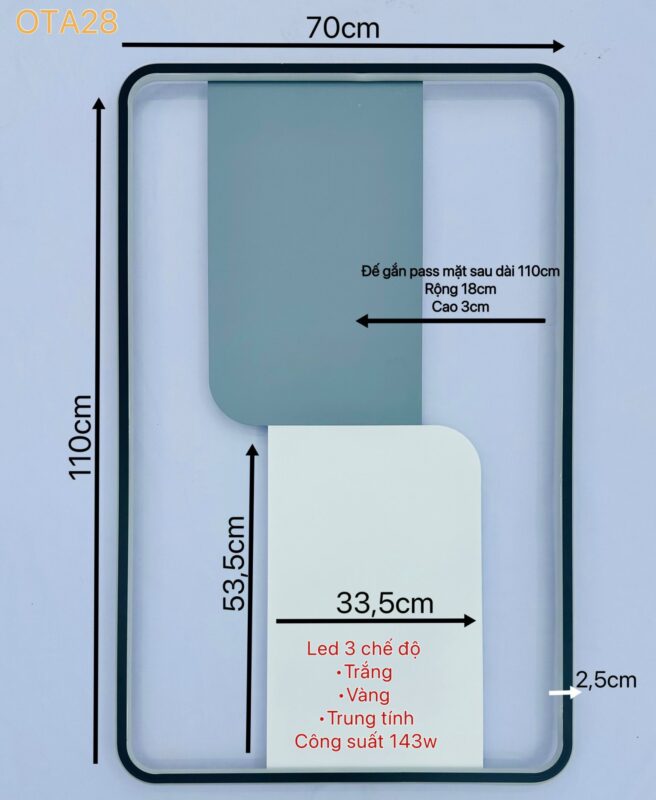 Đèn mâm mica OTA28