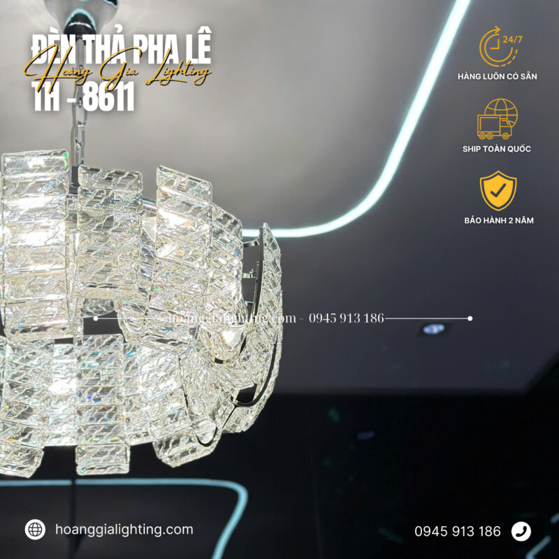đèn trang trí nội thất của mọi nhà Đèn thả pha lê TH-8611