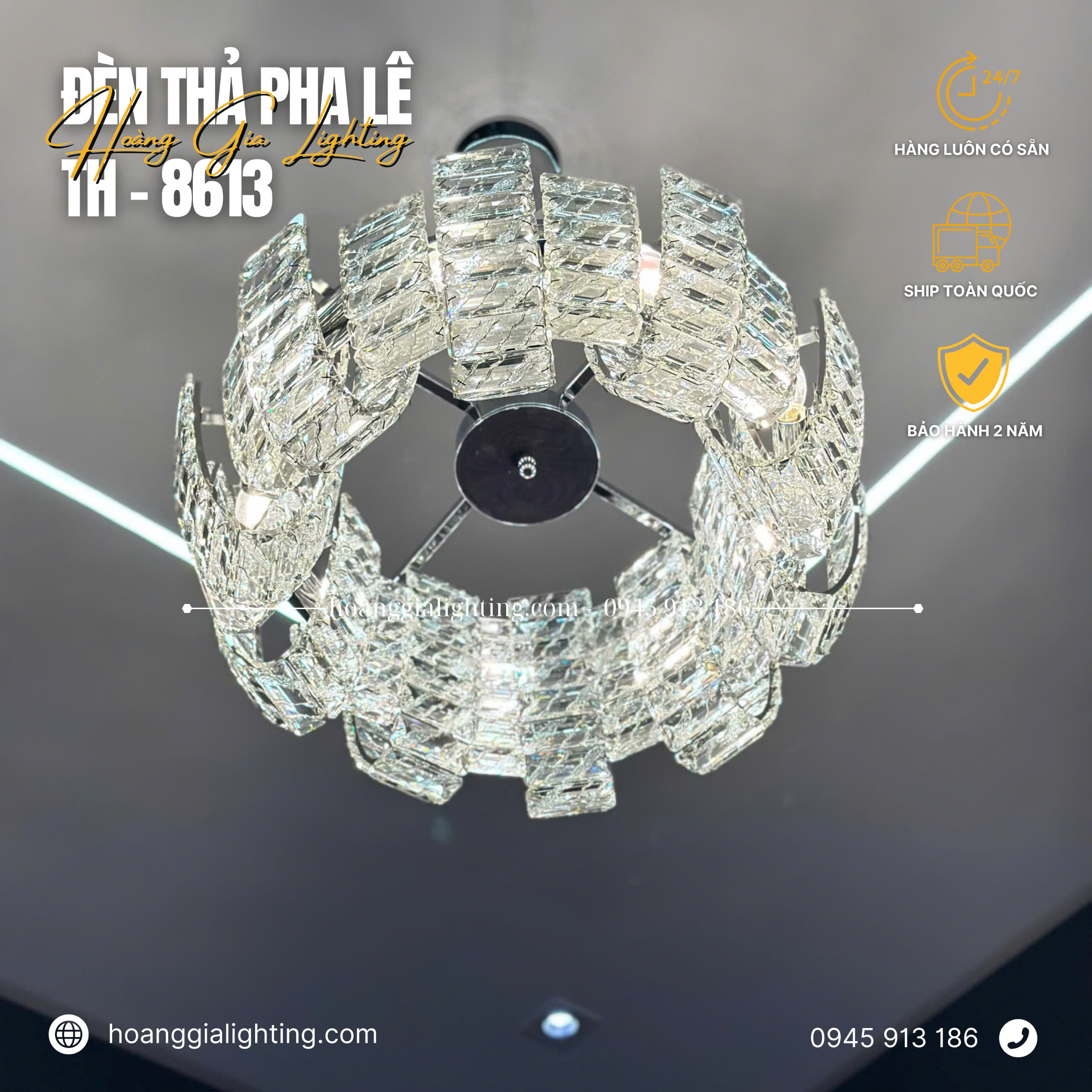 Đèn thả pha lê TH-8611 Đèn thả pha lê TH-8611