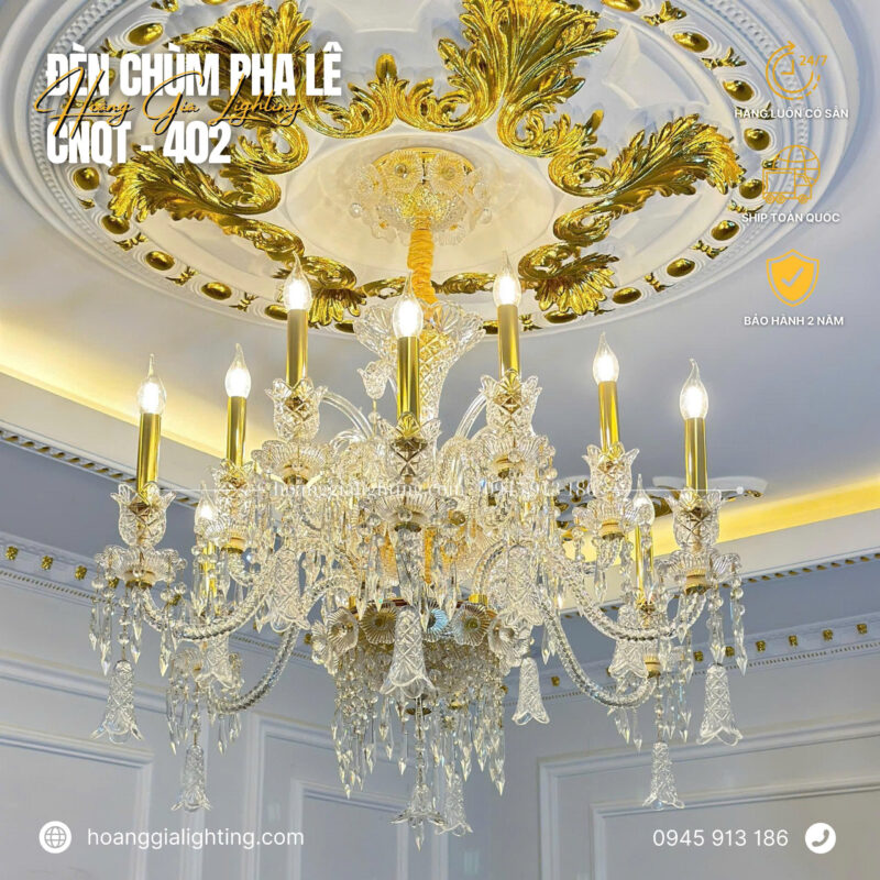Đèn chùm pha lê nến CNQT-402