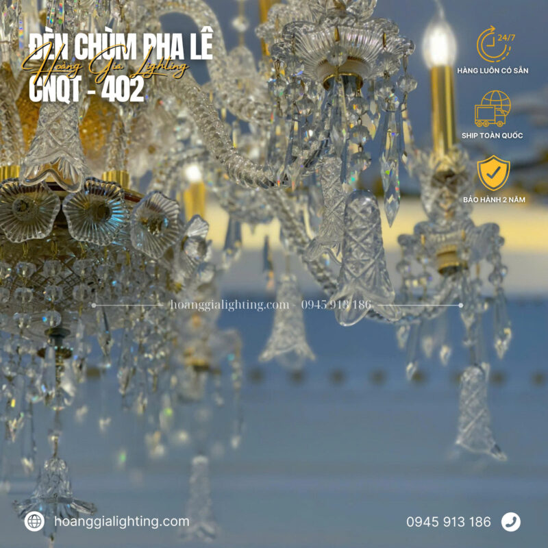 Đèn chùm pha lê nến CNQT-402