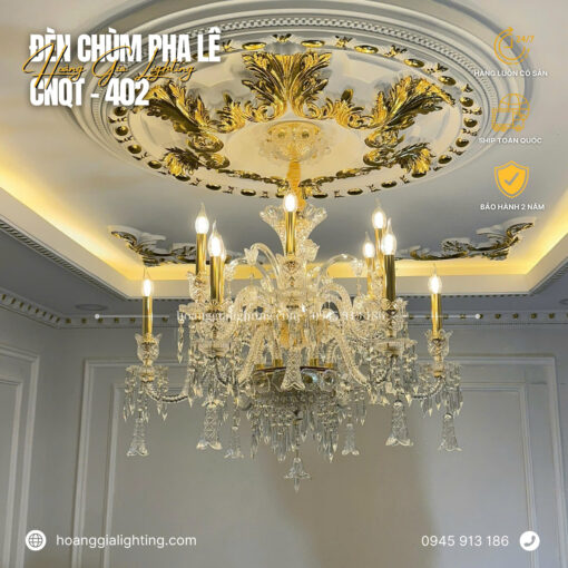 Đèn chùm pha lê nến CNQT-402