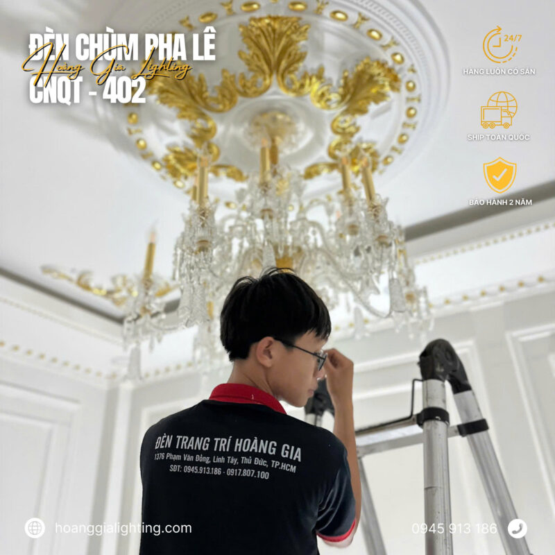 Đèn chùm pha lê nến CNQT-402