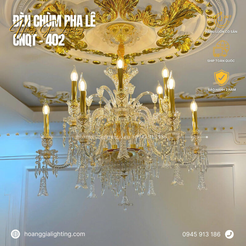 Đèn chùm pha lê nến CNQT-402