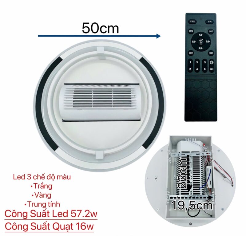 Quạt Trần Đèn Mâm Ốp Trần OTA41T