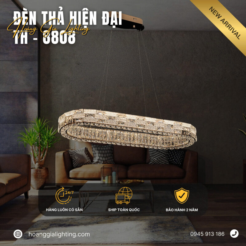 Đèn thả pha lê TH-8808