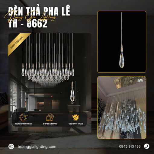 Đèn thả đơn pha lê TH-8662