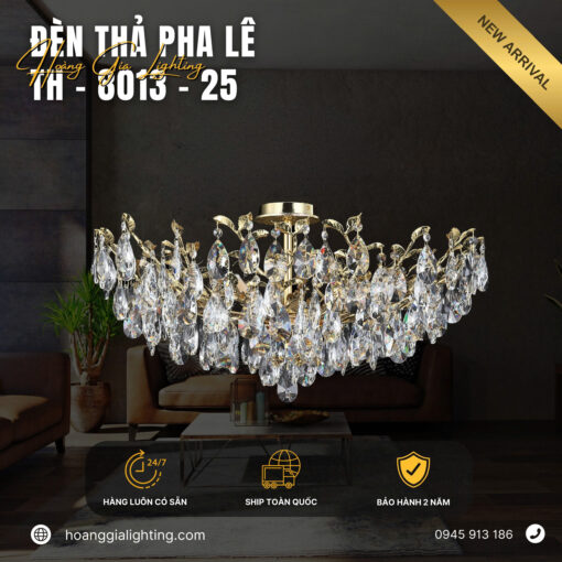 Đèn ốp sát trần pha lê TH-8013-25