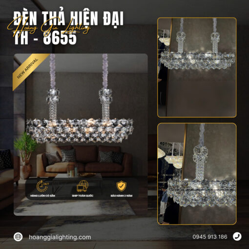 Đèn thả pha lê TH-8655