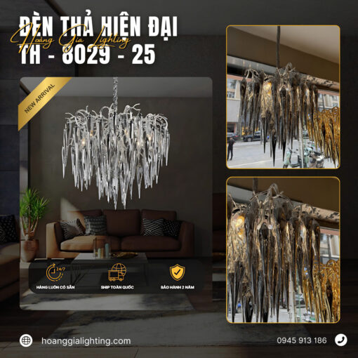 Đèn thả pha lê TH-8029-25