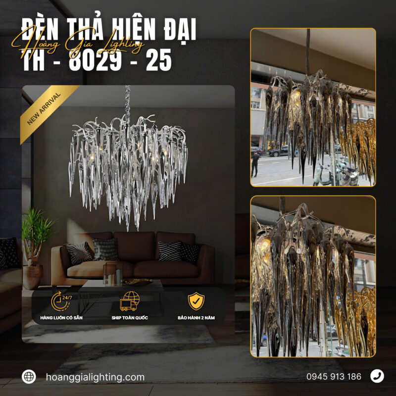 Đèn thả pha lê TH-8029-25