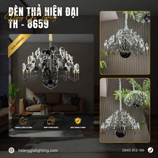 Đèn thả pha lê TH-8659