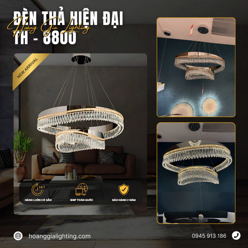 Đèn thả pha lê TH-8800