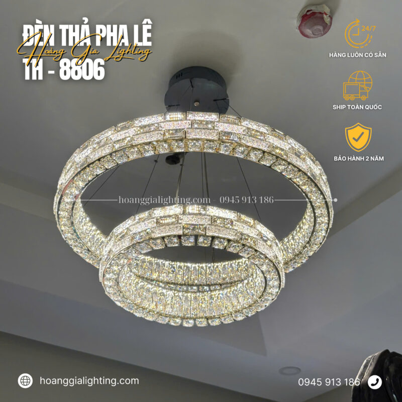 đèn trang trí nội thất của mọi nhà Đèn thả pha lê TH-8806