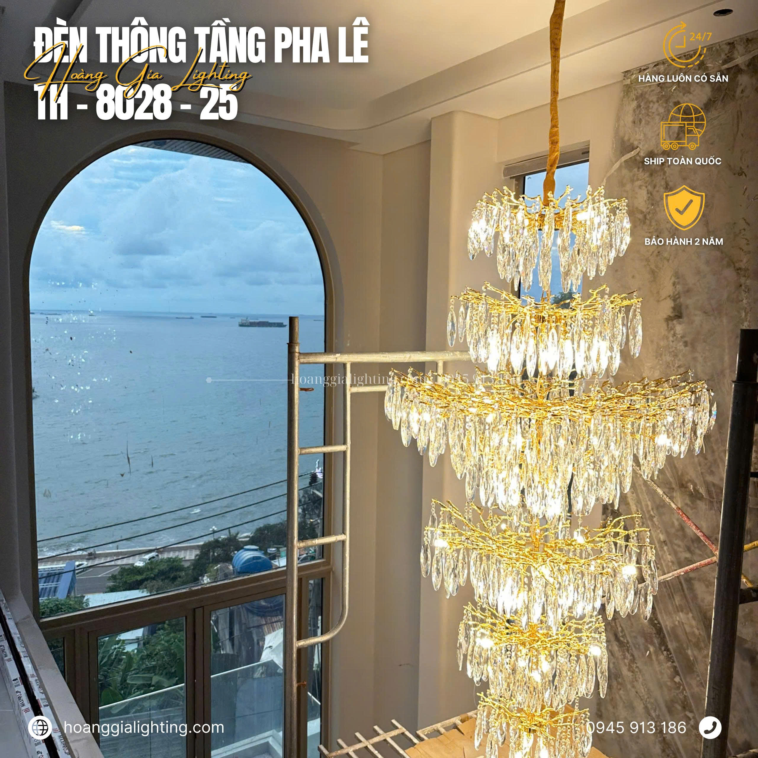 Đèn thả thông tầng TH-8028-25 Đèn thả thông tầng TH-8028-25