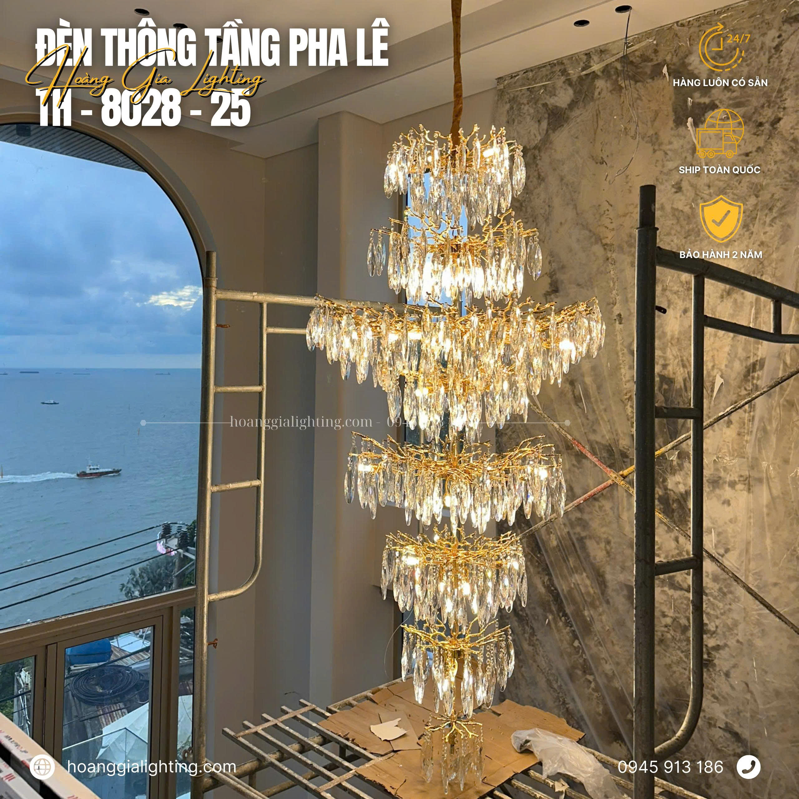 Đèn thả thông tầng TH-8028-25 Đèn thả thông tầng TH-8028-25