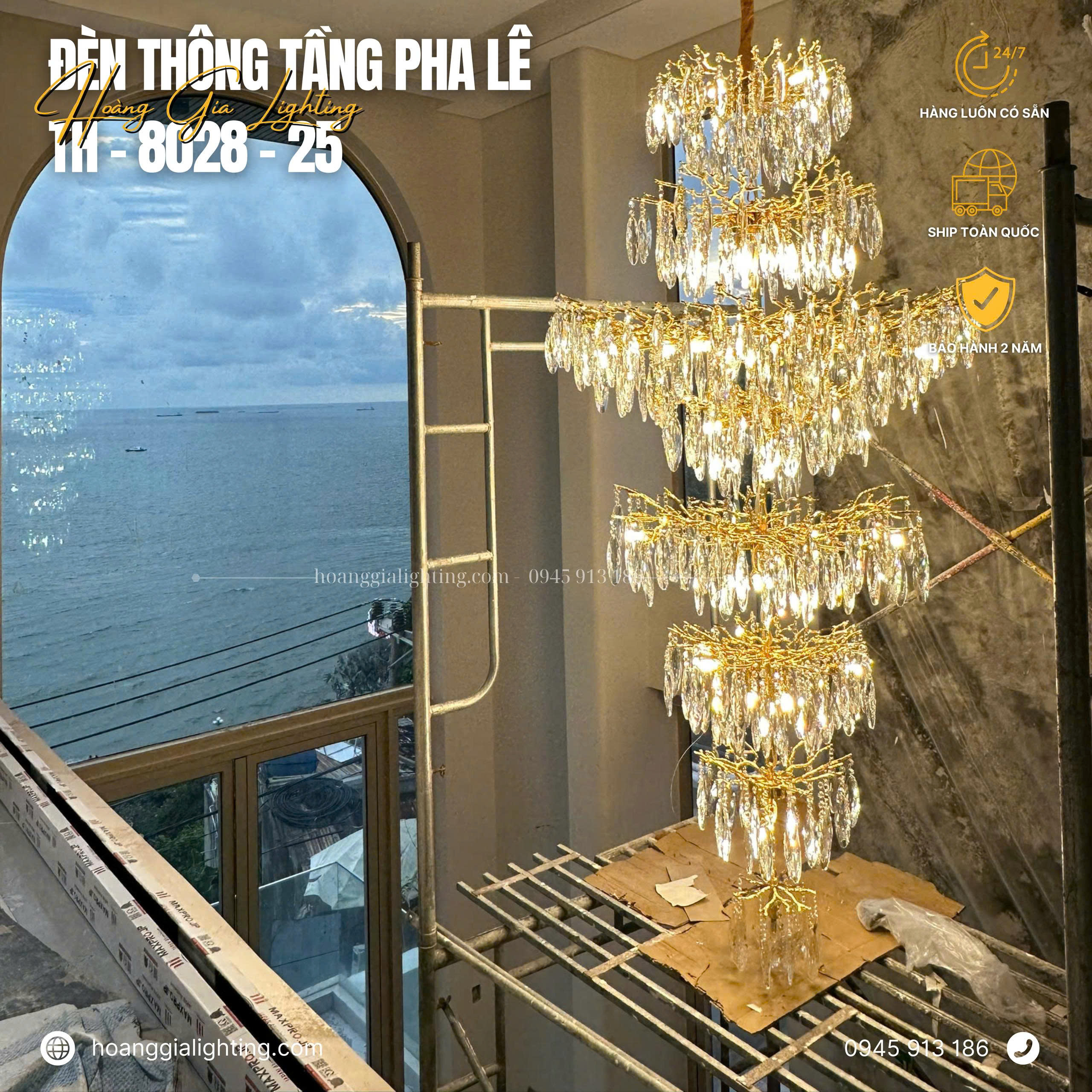 Đèn thả thông tầng TH-8028-25 Đèn thả thông tầng TH-8028-25