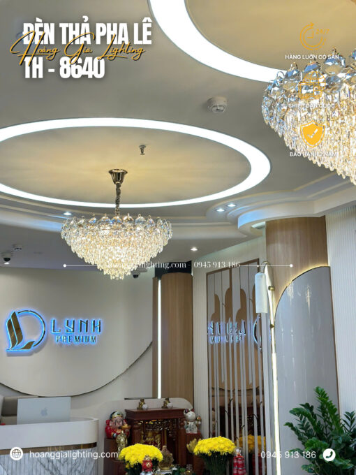 Đèn thả pha lê TH-8640