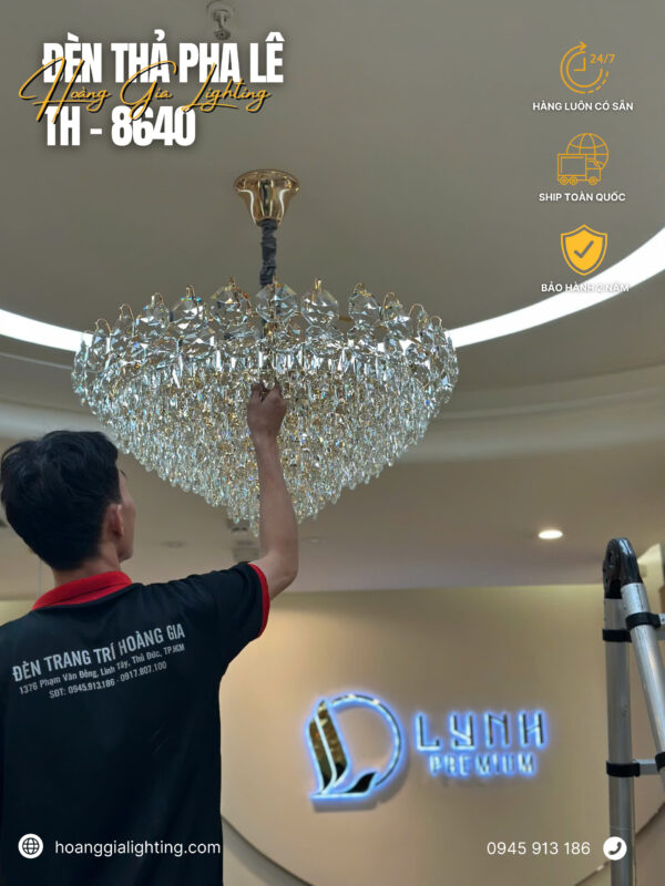 Đèn thả pha lê TH-8640