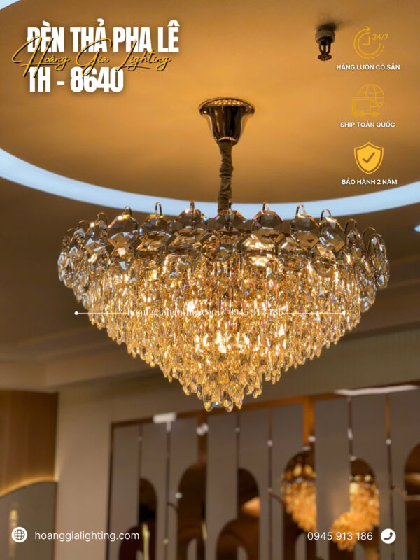 đèn trang trí nội thất của mọi nhà Đèn thả pha lê TH-8640