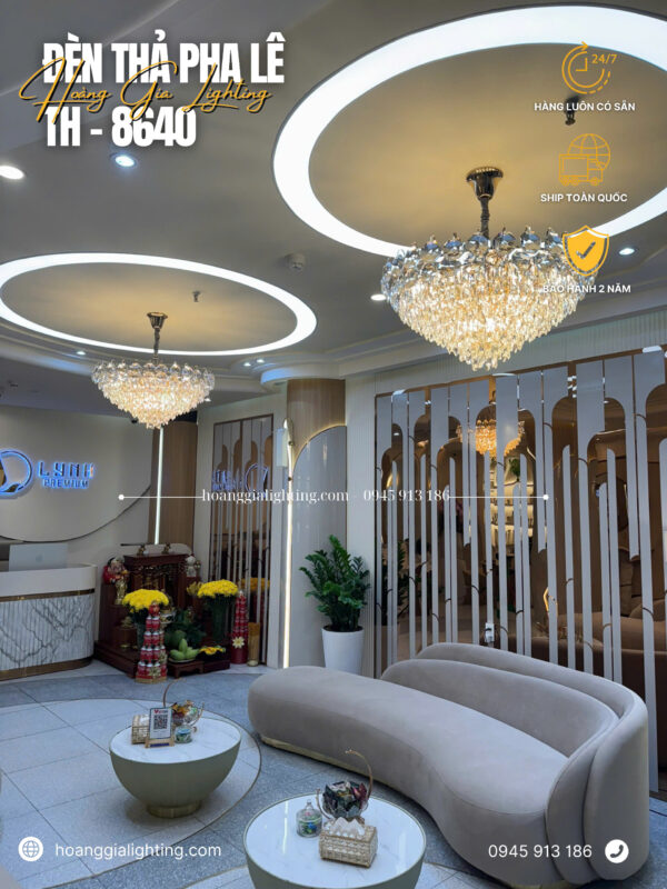 đèn trang trí nội thất của mọi nhà Đèn thả pha lê TH-8640
