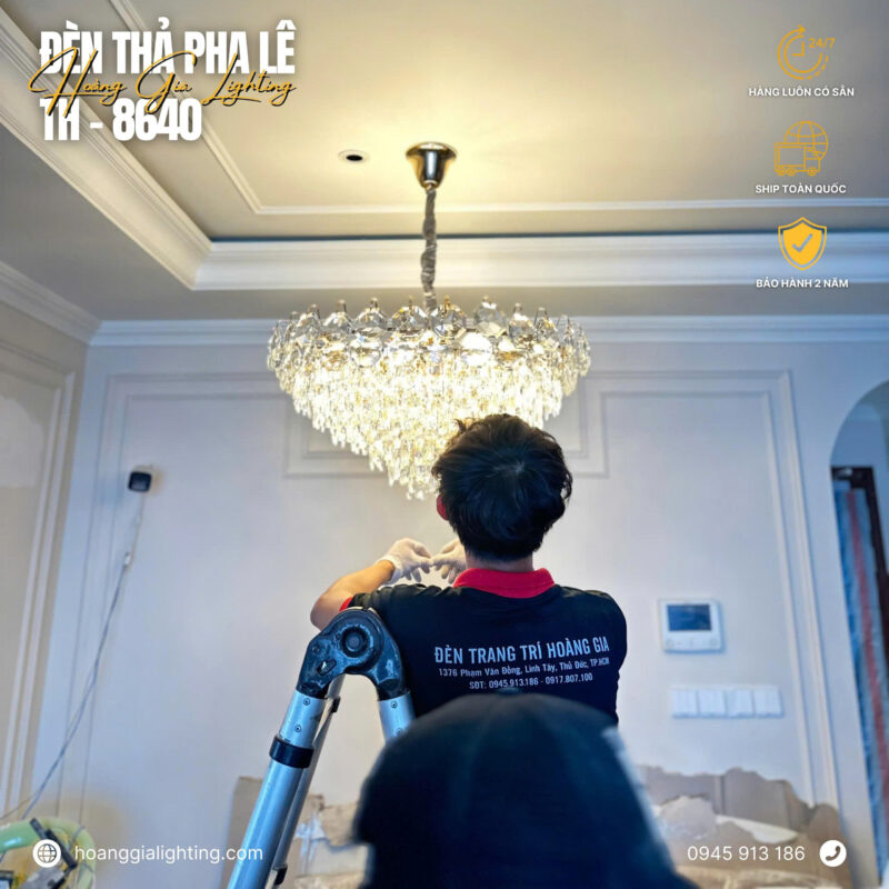 Đèn thả pha lê TH-8640