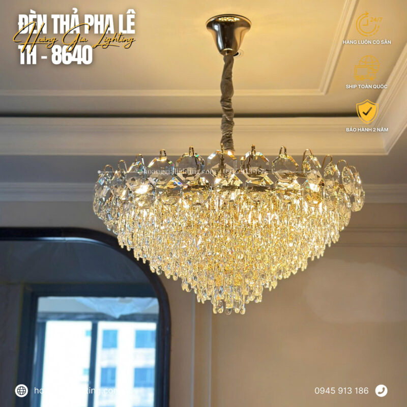 Đèn thả pha lê TH-8640