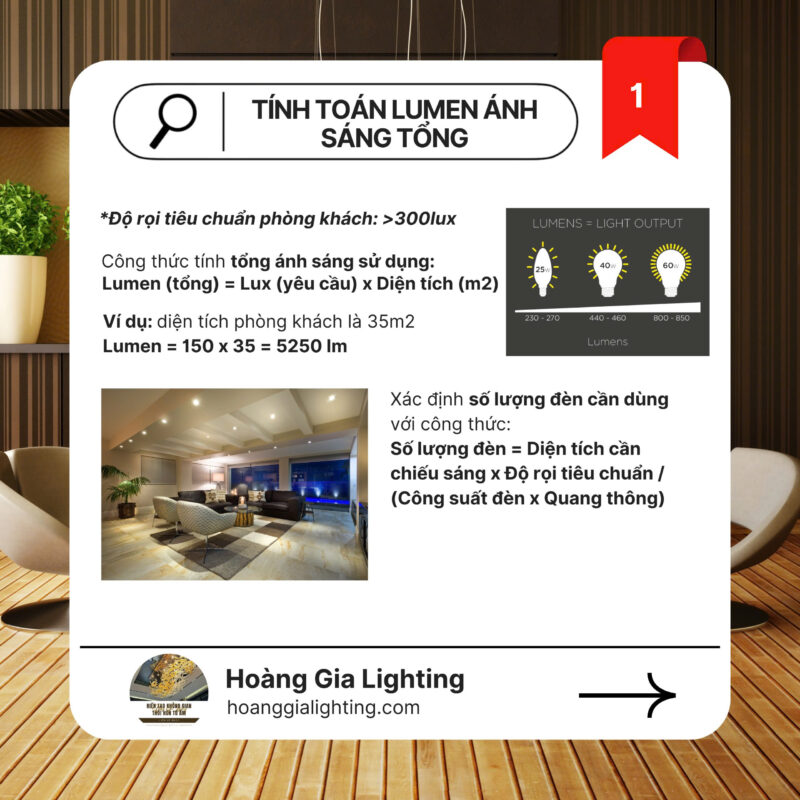 chiếu sáng phòng khách