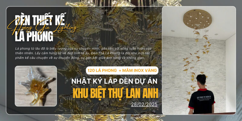 ĐÈN THIẾT KẾ HÌNH LÁ PHONG VÀNG