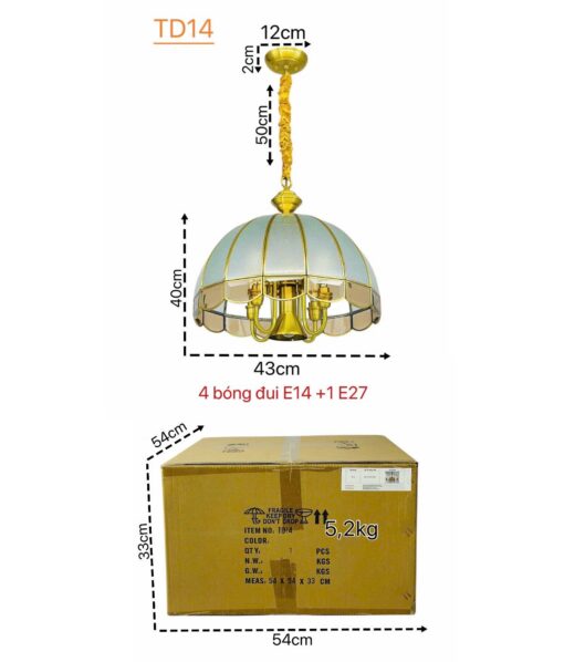 Đèn thả vòm TD14