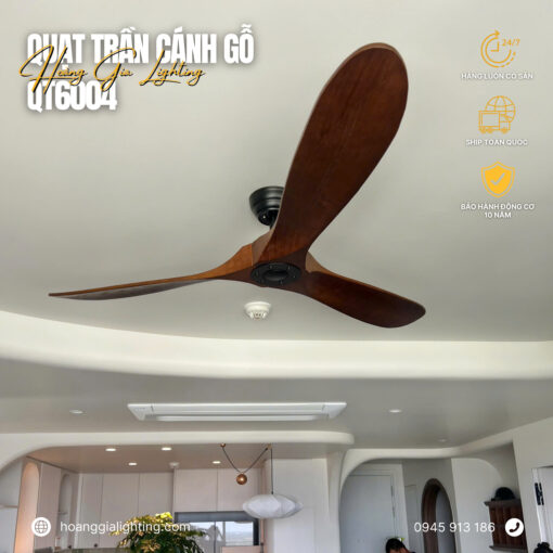 Quạt trần cánh gỗ QT6004