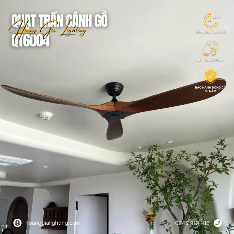 Quạt trần cánh gỗ QT6004