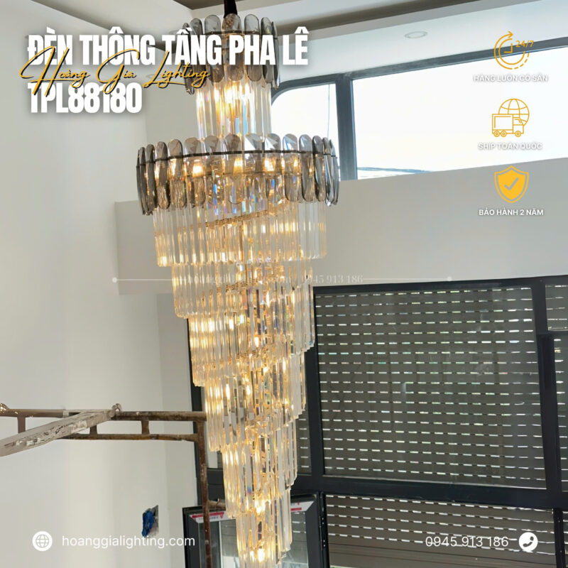 Đèn thông tầng pha lê TPL88180