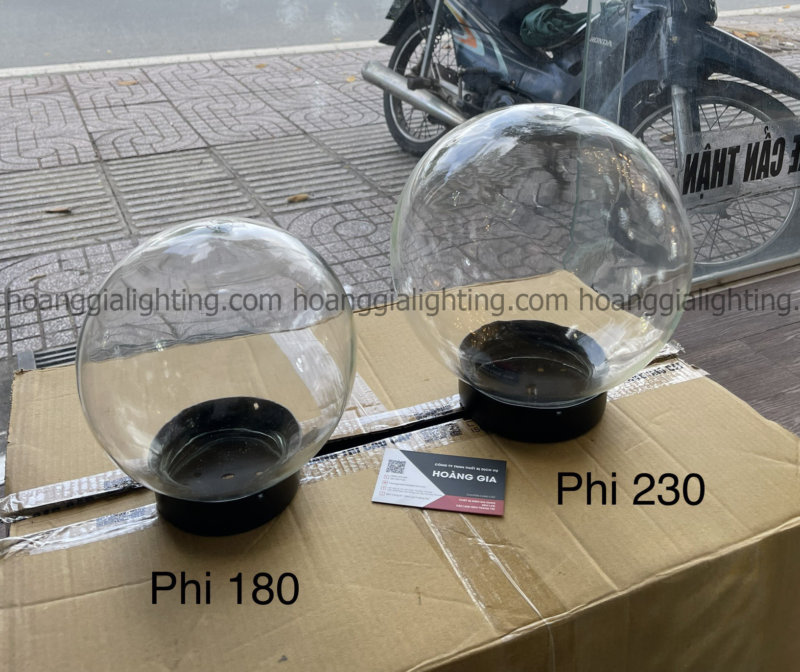 đèn trang trí nội thất của mọi nhà Đèn trụ cổng cầu thủy tinh trong đế bằng Ø130