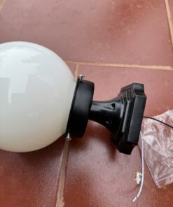 Đèn trụ cổng cầu thủy tinh trong đế trụ Ø130