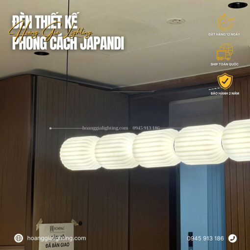 Đèn thả bàn ăn phong cách JAPANDI